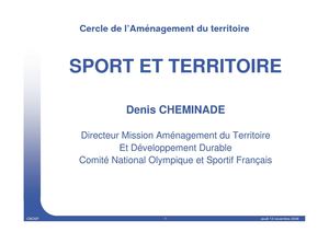 SPORT ET TERRITOIRE-CNOSF