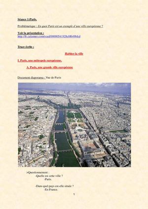 6ème - Habiter la ville - cours - I.A.