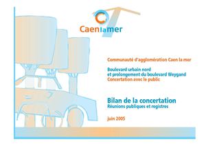 Bilan de concertation Boulevard urbain nord, Caen la mer
