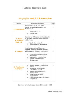 Sitographie : web & formation