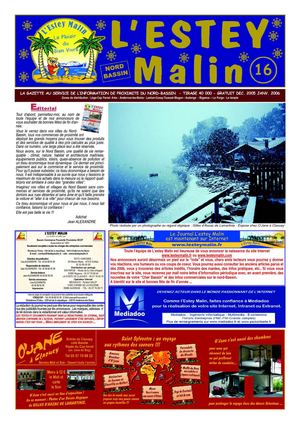 L'ESTEY MALIN N°16 - Décembre 2005 - Janvier 2006