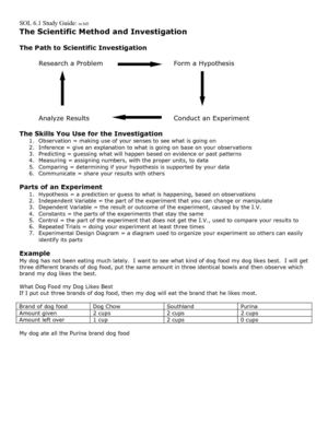 SOL 6.1 Study Guide