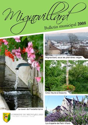 Mignovillard - Bulletin municipal 2008
