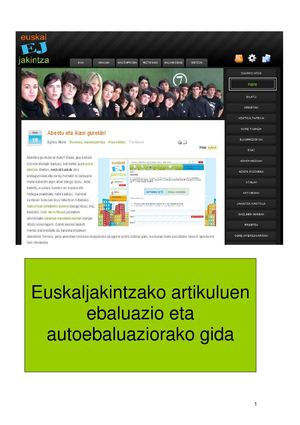 Euskaljakintzako artikuluen ebaluazio eta autoebaluaziorako gida