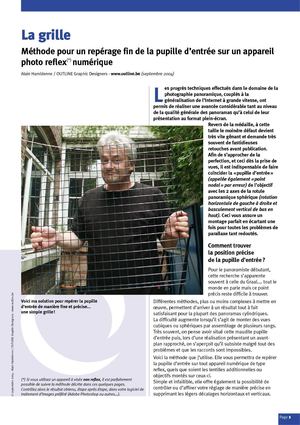 Pupille d'entrée (point nodal) - Tutoriel "La Grille"