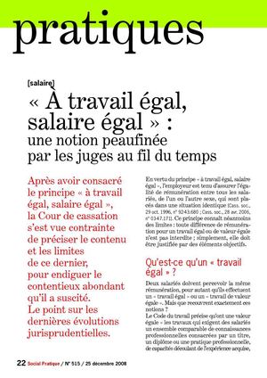 "A Travail égal, Salaire égal:"