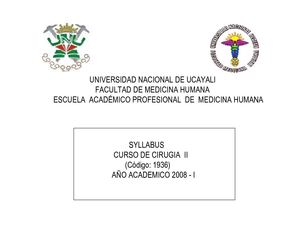 Syllabus . Cirugía . Capítulo Ortopedia y Traumatología