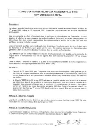31-04-2008 - Avancement au choix - Accord EDF SA