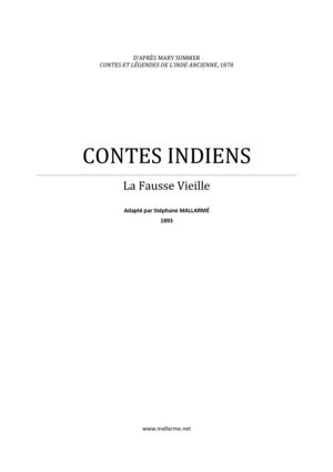 Contes Indiens - La Fausse vieille