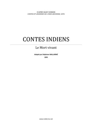 Contes Indiens - Le Mort vivant