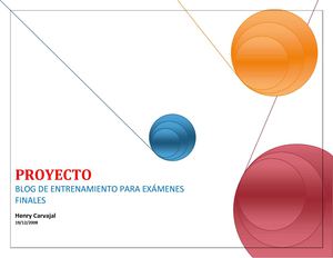 PROYECTO BLOG DE ENTRENAMIENTO PARA EXAMENES NACIONALES UNAD