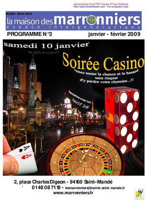 Programme Janvier Février 2009