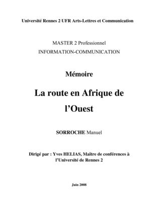 Mémoire internet en Côte d'Ivoire Manuel Sorroche