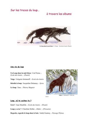 Sur les traces du loup - Bibliographie mai 2003
