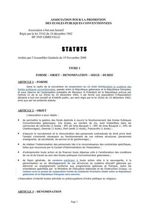 AP-EPC, Statuts, Janvier 09