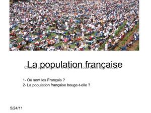 La population française : répartition et mouvement