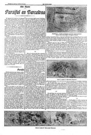  LA VANGUARDIA WAGNER BARCELONA 1914 Y 1955