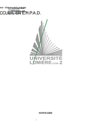 L'accueil en E.H.P.A.D.