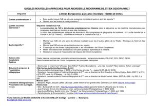 Fiche Union Européenne