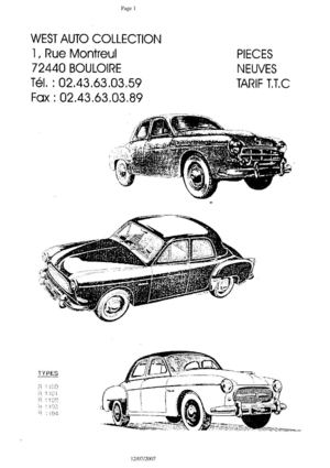 catalogue pièces Frégate - WEST AUTO