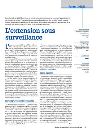 Extension d'un Accord de Branche