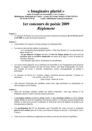 Concours de poésie à Couiza