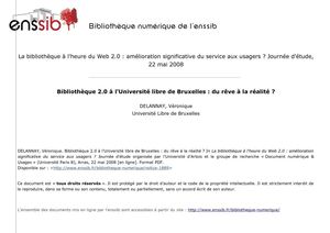 Bibliothèque 2.0 - Journée d'étude