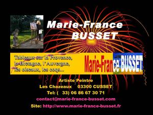 Marie-France BUSSET Expose  à La Ferme SAINT-SEBASTIEN à Charroux l'un des Plus Beaux Villages de France