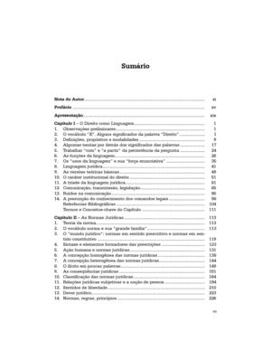 Sumário Teoria do Direito Primeiras Lições