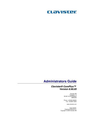 Clavister Core Plus Guide 8.90.O5