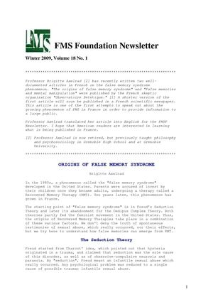 Origins of False Memory Syndrome
