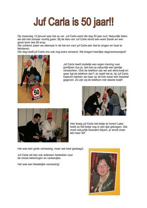 Juf Carla 50 jaar