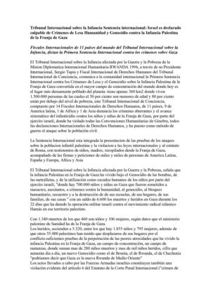 Sentencia contra Crímenes de Lesa Humanidad