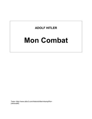 ADOLF HITLER : Mein Kampf (1926)