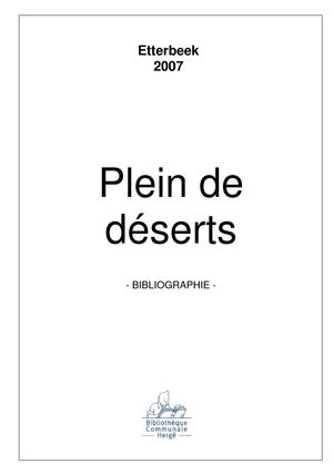 Plein de déserts