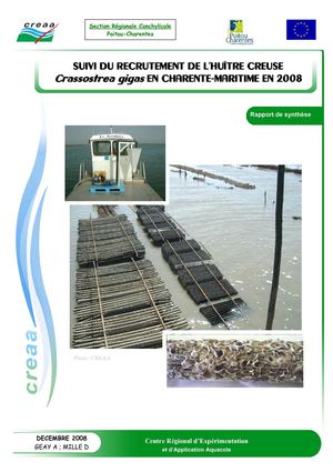 Rapport larves de captages d'huitres