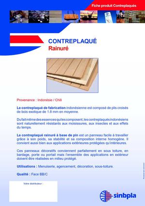 Contreplaqué Rainuré