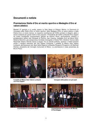 Documenti e Notizie febbraio 2009