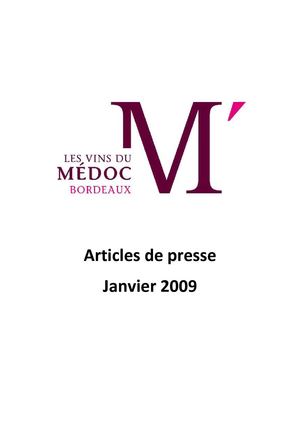 Articles de presse MEDOC jan09