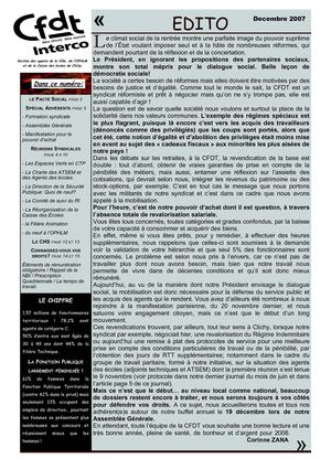 Journal de la CFDT de Clichy - Décembre 2007