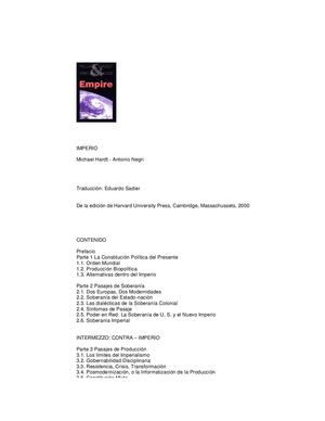 Imperio por Michael Hardt - Antonio Negri