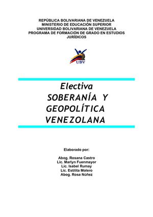 SOBERANÍA Y GEOPOLÍTICA 