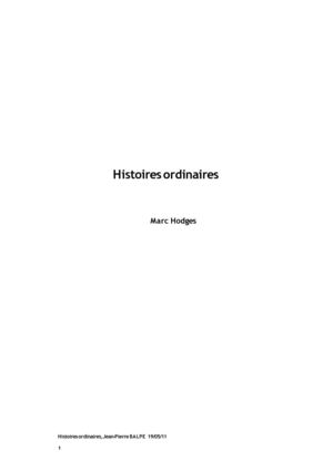 Histoires ordinaires