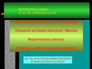 Evaluación del estado nutricional