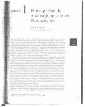 El Maquillaje de Andrea Jung a Avon Products, Inc.