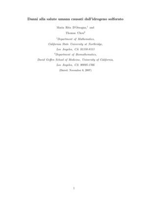 H2S, Idrogeno Solforato