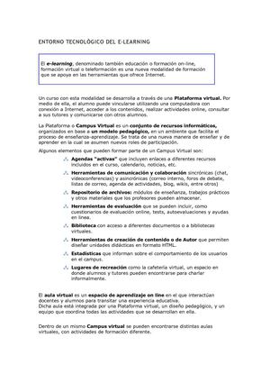 Las Plataformas de e-learning