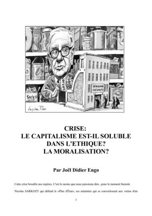 Le capitalisme est-il soluble dans l'éthique