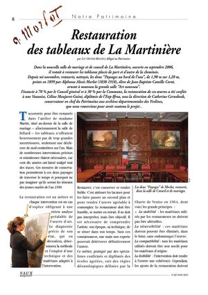 Restauration des tableaux de la Martinière