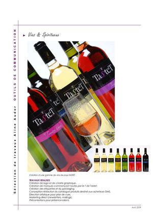 Sélection travaux VINS & SPIRITUEUX / AGROALIMENTAIRE 